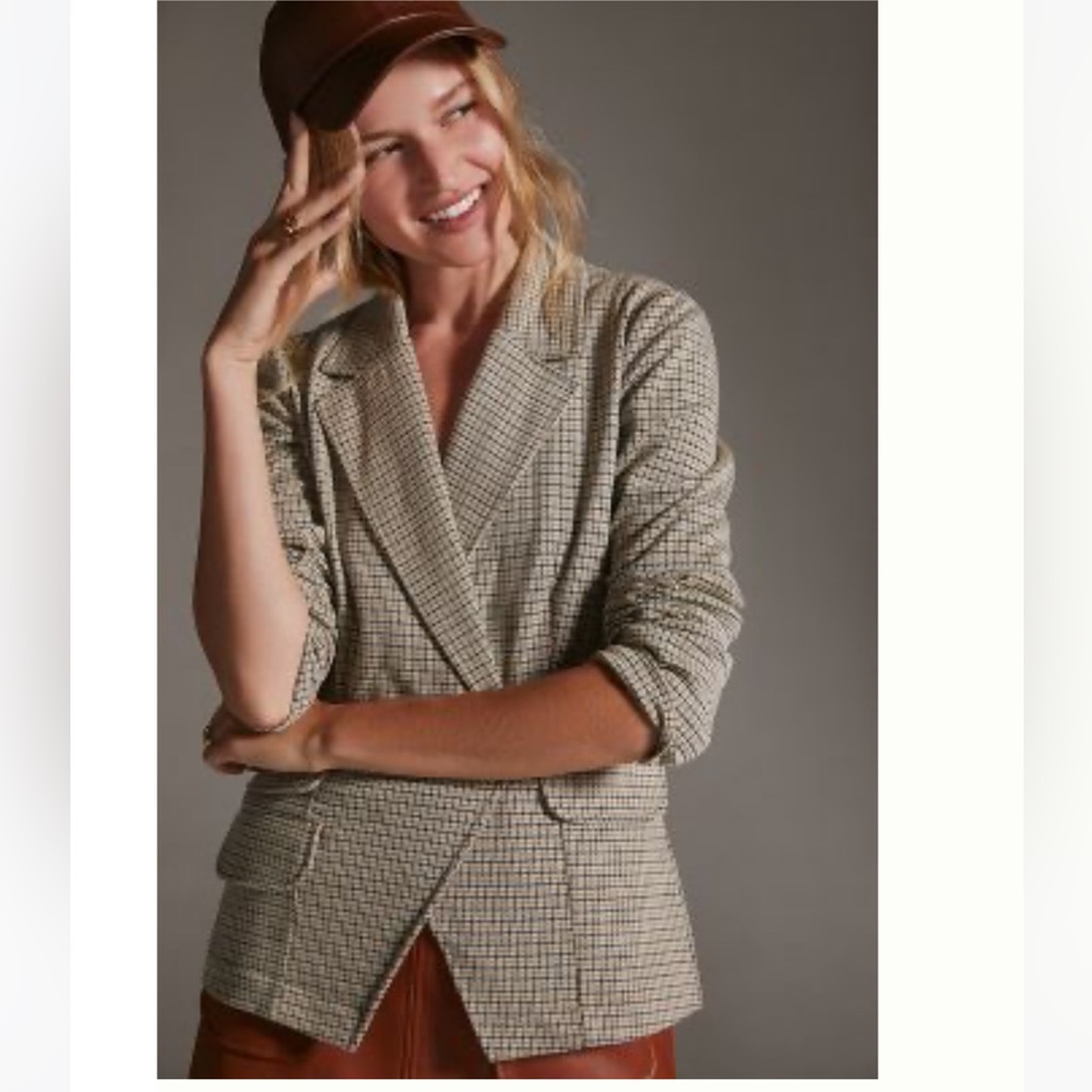 NWT Anthropologie MAEVE COLLEGIATE KNIT BLAZER